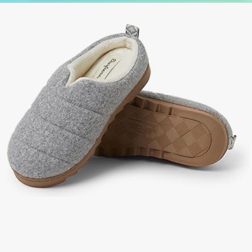 NWT Dearfoams Women's Nadine Wool Blend Clog Slipper- Large 9-10